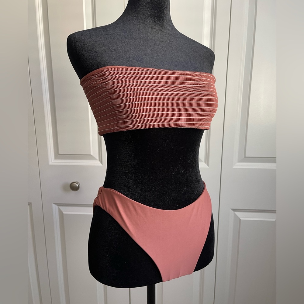 Zaful Mauve Two Piece Swimsuit